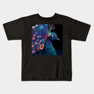 Mystical Peacock Art Kids T-Shirt